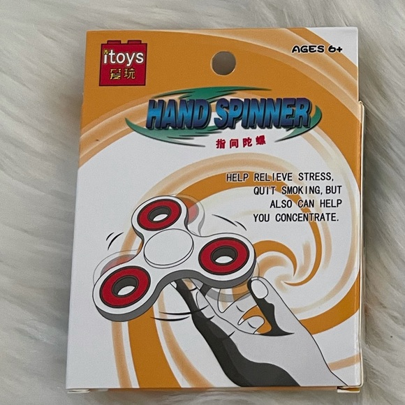 Yellow Hand Fidget Spinner Stress Relief - Picture 3 of 3